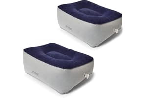 STYDDI ATKKE Inflatable Foot Rest Pillow Cushion (2 Pack) for Travel Office & Home, Leg Up Footrest Home Relax Reduce Deep Vein Thrombosis Risk on Flights.HG09