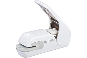 Kokuyo Harinacs Heftgerät ohne Heftklammern. Mit diesem Artikel können Sie Papierstücke heften, ohne Löcher auf Papier zu machen (weiß)