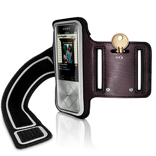 igadgitz U3264 Brazalete caso Negro Neopreno, Silicona funda para mp3/mp4 - Fundas para mp3/mp4 (Brazalete caso, Negro, Sony, Walkman NWZ-A15 & NWZ-A17, Neopreno, Silicona, 172 mm)