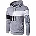 Produktbild Sannysis Männer Patchwork Mantel Jacke Pullover Sweatshirt Hoodie Langarm Outwear (M, Grau)