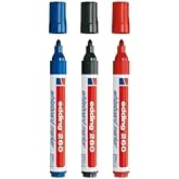 Edding 260 Tahta Kalemi 3 Renk Mavi-Siyah-Kırmızı, PRA-4697087-7979