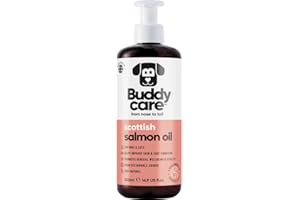 Buddycare Scottish Salmon Oil For Dogs UK & Cats, Dog Supplement Support for Skin And Coat, Itchy Skin, Omega 3 Fish Oil (500ml)