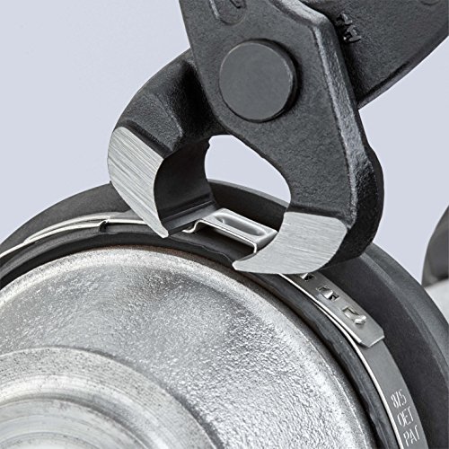 KNIPEX 10 98 I220 Ohrklemmenzange schwarz atramentiert mit Kunststoff überzogen 220 mm - 5