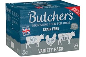 Butcher's Recipes in Jelly Dog Food Tins Variety Pack 24x400g