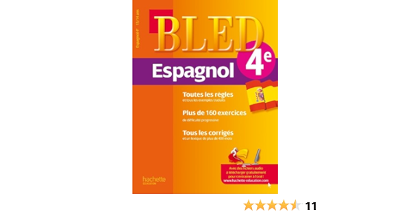 Amazon Fr Cahier Bled Espagnol 4e 13 14 Ans Bessais Caballero Ana Livres