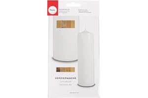 RAYHER HOBBY 31437000 Fogli Di Cera Per Decorare, Colori Oro, Set Con 4 Fogli Di Cera, Dimensioni 20 X 6.5 Cm Ciascuno, Decorazioni Candele, Comunione, Battesimo, Matrimonio