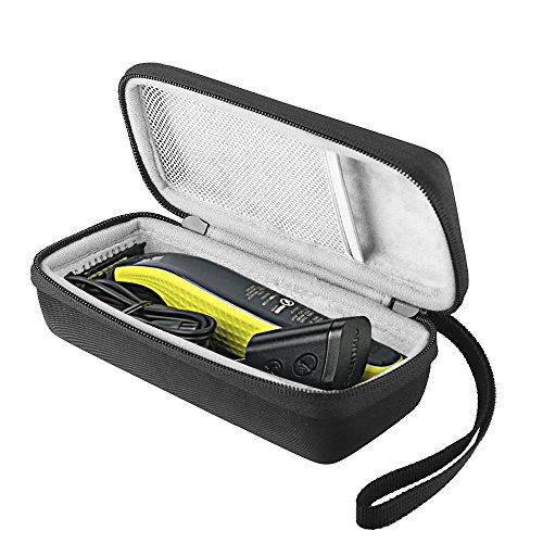 BOVKE Hartes EVA Stoßfeste Schützende Reisetasche Zum Tragen Aufbewahren Travel Hard Case Cover Tasche Für Philips Norelco OneBlade Men's hybrid electric trimmer and shaver, FFP, QP2520/90,Schwarz