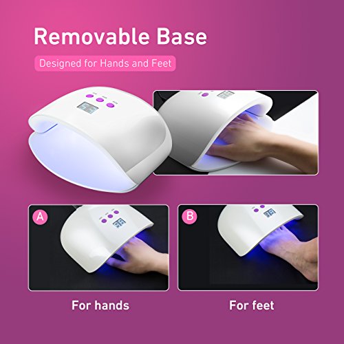 LiSmile Professionelle UV- und LED-Nagel Lampe und Nageltrockner, mit 3 integrierten Zeiteinstellungen, LED-Display für Schellack- und Gel-Nägel, Maniküre / Pediküre-Nageltrockner - 4