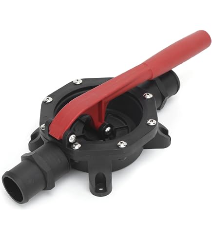 Manuelle Membranpumpe, 720 GPH Hand-Bilge-Abwassertransferpumpe mit Festem Kunststoffgriff, Kompakte Manuelle Selbstansaugende Backup-Pumpe, Hand-Bilgenwasserpumpe für Bootsyachten Sport & Freizeit
