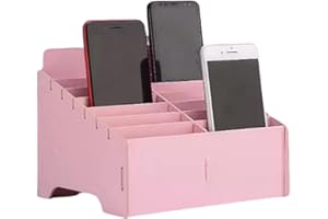 Awleynz 14 Gitter Handygarage Schule, Handy Hotel Aufbewahrungsbox Holz, Multi-Grid-Aufbewahrungsbox FüR Mobiltelefone, Klassenzimmer, BüRo, Schule (Pink, 14 Grid)