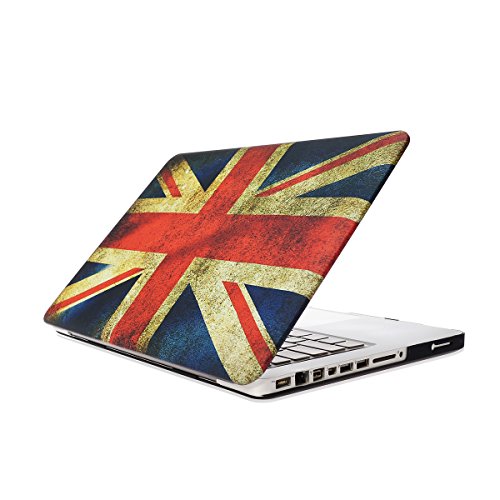 HASESS 13-Zoll UK Flaggege 3 in 1 Case Harte Schale Abdeckung Entwerfer Kunst Muster für Apple Macbook Pro 13.3″ Nicht-Retina A1278 + Klar TPU Tastatur Abdeckung + Klar LCD-Schirm-Schutz – UK Flaggege - 6