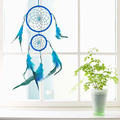 SOLEDI Dreamcatcher Traumfänger Glücksbringer Blau - 7