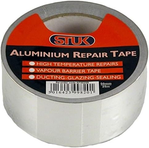 STUK AF5025R Aluminium Repair and Insulation Tape, 50mm25m, Silver