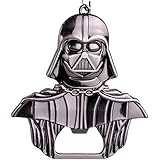 Apribottiglie Darth Vader come portachiavi, nero lucido, lavorazione solida 55mmx60mm, per il bar della casa & on the road - 