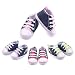 EXIU Baby Girl Boy Canvas Lace Shoes Anti Slip Soft Sole Prewalker Shoes 0-12M
