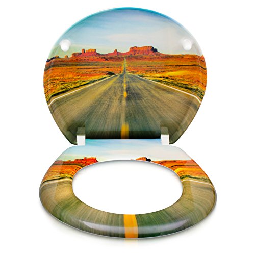 WC Sitz mit Absenkautomatik – „Grand Canyon“ Design – Toilettendeckel mit Motiv aus Duroplast inkl. Montagesatz – VENKON - 5