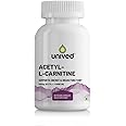 Unived Acetyl L-Carnitine 500mg | Supercharges Brain Function, Fat Loss, & Reaction Time. | Single Ingredient, Flavorless & Caffeine Free | 60 Vegan Capsules