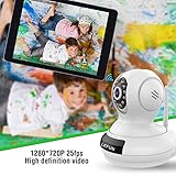 LeFun® Baby Monitor drahtlose WiFi IP-Überwachungskamera HD 720P Nanny Cam Video-Aufnahme Wiedergabe / Plug Pan Tilt-Fernbewegungs -Alert-Detect mit Zwei-Wege-Audio und Infrarot-Nachtsicht - 4
