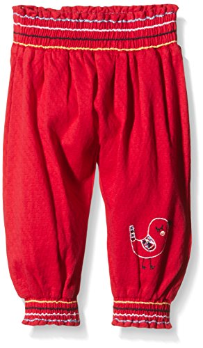 Pumpkin Patch Baby-Girls Birdie Pointelle Floral Short Sleeve Trouser, Red (Mars Red), 6-9 Months (Manufacturer Size:6-12M)