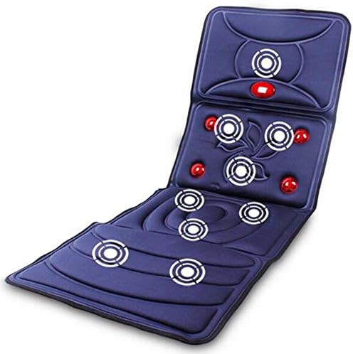 Multifunctional Massage Mattress Heating Can Be Timed Cervical + Neck + Back + Thigh + Calf Body Massage To Relieve Body Pain ,Blue