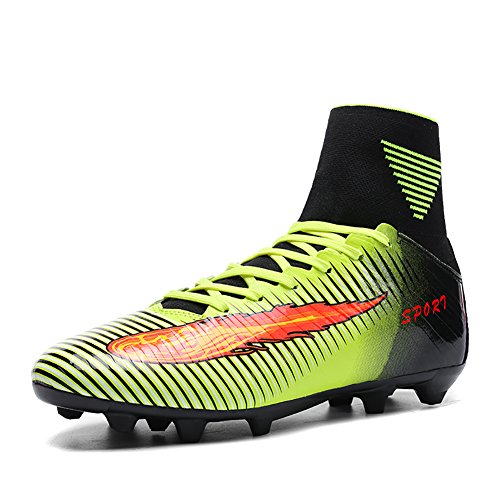 ASHION Kinder Jugendliche Fußballschuhe AG Spike Microfaser Cleats Beruf Athletics High Top