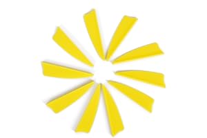 NIKA ARCHERY 1.75 Inch Plastic Arrow Feathering Shield Shape Rubber Feathers Plastic Feathers DIY for Arrows Archery Arrows Carbon Arrows Vane for Archery Hunting Shooting Pack of 50