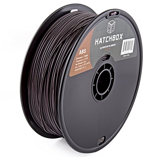 HATCHBOX 1,75 mm braunes 731 C ABS-Filament für 3D-Drucker - 1 kg-Spule - Maßgenauigkeit +/- 0,05 mm