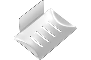 ZITFRI Uchwyt na mydło, bez wiercenia, samoprzylepny, ze stali nierdzewnej, do montażu na ścianie, do łazienki, kuchni, na balkon