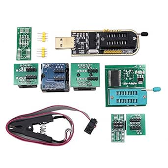 DollaTek Programmierer ch341a + sop8 zu dip8 + 1.8V Adapter + sop8 zu dip8 Buchse + sop8 Clip