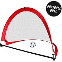 Nuheby Fútbol Goals Objetivos de Fútbol para Niños Plegable Equipo de Fútbol Portería de Fútbol Juguetes de Jardín en Bolsa de Transporte con Bomba y Pinzas y Pelota