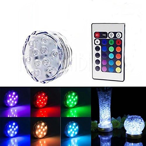 Glovion Waterproof and Remote Control Color Changing LED Submarine light Flashing Light up Submersible Light Aquarium Underwater lamp - Bring Your creations to life with illumination