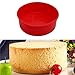 Produktbild Wokee Silikon Boden, Kuchenform Rund, 6 '' Runde Rote Silikon Kuchenform Pan Muffin Pizza Gebäck Backform mit Antihaftbeschichtung