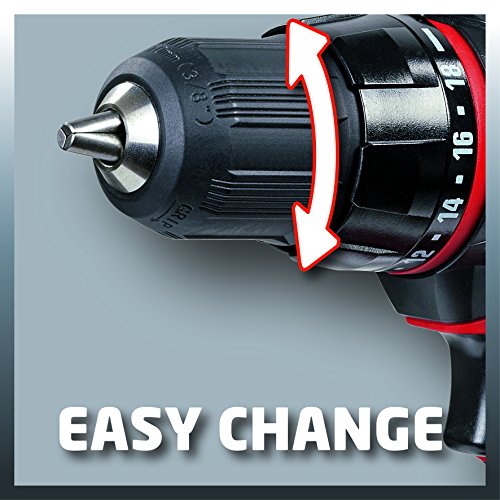 Einhell Akku Bohrschrauber TC-CD 18-2 Li (2 Li Ion Akkus, 18V, 1,3Ah,2-Gang, 38Nm, LED-Licht, Koffer) - 6