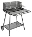 Produktbild stabiler Grillwagen: fahrbarer Holzkohle-Gril-Wagen mit 5-fach verstellbarem Grillrost + Warmhalterost + Feuerrost + 2 Ablagen 60324