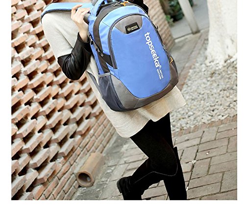 Outdoor peak Unisex Jungend Oxford wasserdicht Büchertasche Rucksack Laptoptasche Unitasche Freizeitrucksack Schulrucksack Studententasche Daypacks Reisetasche - 8