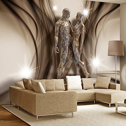 FOTOTAPETE 350x245 cm - VLIES TAPETE PREMIUM - PROFI QUALITÄT - 3 Farben zur Auswahl - Top moderne Wanddeko - Wandbilder XXL - Riesen Wandbild - Top Design Tapete - Neue exklusive Edition mit noch besser Druckauflösung - Deutsches Premium Vlies - Steinfiguren Steine Abstrakt h-A-0014-a-c