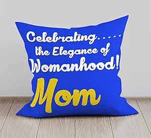 DreamVio Soft Fabric Cushion, Pillow for World's Best Mom,Pyari Mumma,Mummy,Gifts for Mom,Grandma on Birthday's & Mother's Day Color : Navy Blue Size : 12 x 12 Inch Design 26