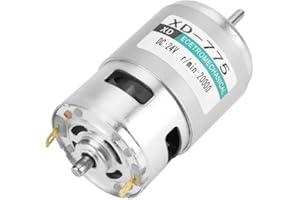 ELPRICO XD-775 DC Motor,12V/24V 10000 RPM Motor, Double Ball Bearing Large High Power Motor with High Speed and Low Noise (12V)