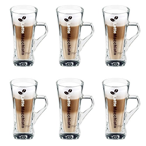 Flirt by R&B 691771 Crema Latte-Macchiato-Becher, 330 ml, Glas, klar (6 Stück)