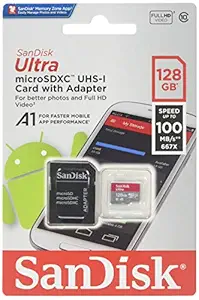 SanDisk 128GB Class 10 microSDXC Memory Card with Adapter (SDSQUAR-128G-GN6MA)