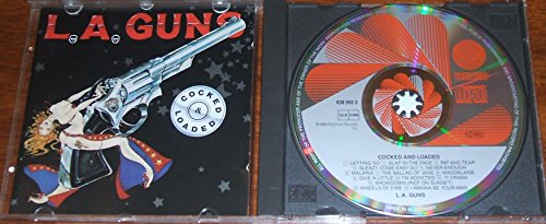 L.A. GUNS. COCKED & LOADED. ORIGINAL 1989 FIRST ISSUE CD ALBUM MADE IN WEST GERMANY. 838 592-2.