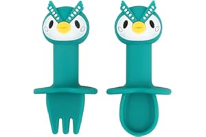 WJIAEER 2pcs Cuillère en silicone pour bébé/enfant Cuillère de sevrage Cuillère à bouillie de riz Convient aux bébés de plus de 2 mois.