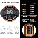 Décapeur Thermique, Tacklife Pistolet à Air Chaud avec Écran LCD, 2000W/230V 50Hz/Température et Débit d'Air Réglables 【50 ℃ 250-500L/min, 50℃-650℃ 250-500L/min】 4 Buses Fournies HGP72AC