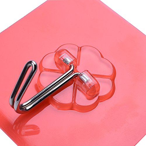TankerStreet 5pcs Klebehaken Hochleistungs für Kleidung über Tür (15kg MAX.), Klebrige Wandhaken zum Aufhängen Extra Starke, Badezimmer Küche Tür Kleider Haken für Utensilien Tee Tuch Selbstklebende Kleiderbügel Klar Wasserdicht Wiederverwendbar - 7