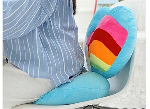 Yimmi Kissen Kissen Regenbogen -Herz-Kissen weich Kissen für Sofa, Stuhl Nap Home Decor-Spielzeug-Kissen - 4