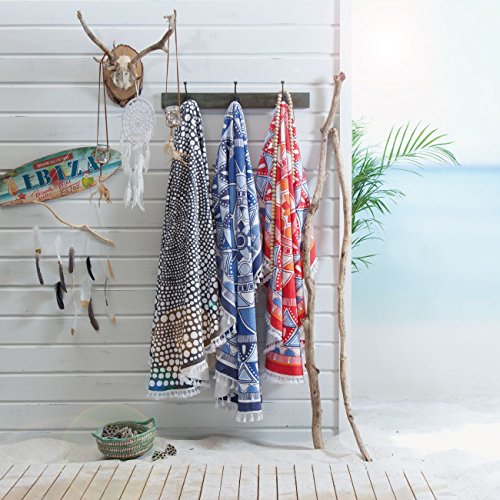 Seahorse Beach Roundie Mandala Baumwolle blue 150 cm - 5