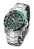 Herrenuhr Chronograph der FIREFOX Premium Serie, hergestellt aus hochwertigem Edelstahl (vollmassiv), matt/hochglanzpoliert.