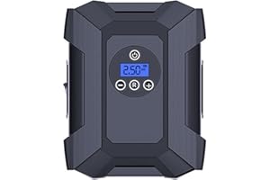 YOPOTIKA Gonfleur de pneus, Compresseurs d'air Portables, Gonfleur pour pneus de Voiture, 12 V, Pompes à pneus électriques numériques, Manomètre pour Voitures, vélos, Autres Articles gonflables