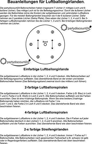 Luftballongirlanden-Set „Italien: Grün, Weiß, Rot“ 5 Meter – partydiscount24® - 3