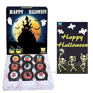 BOGATCHI Halloween Gifts, Premium Chocolate Candy Box with Spider Man Sugar Toys, 9 Pieces, Free Halloween Card